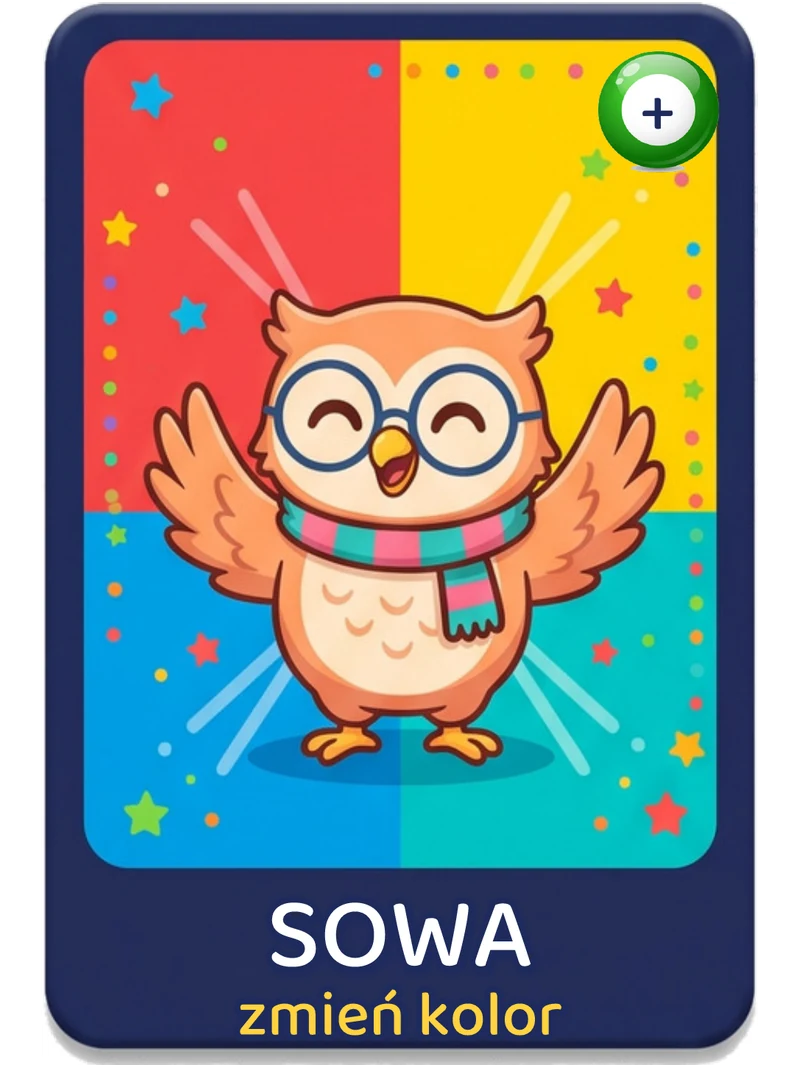 Karty Sowy — Sowa — zmień kolor